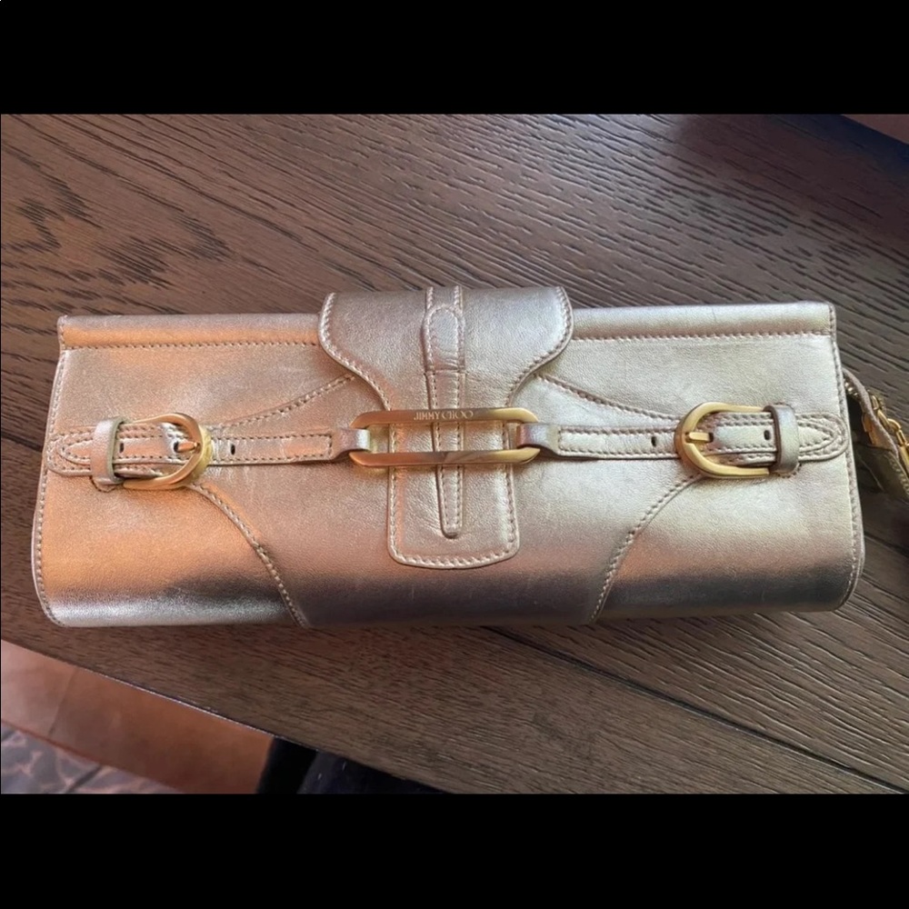 Jimmy Choo Leather Wristlet Clutch